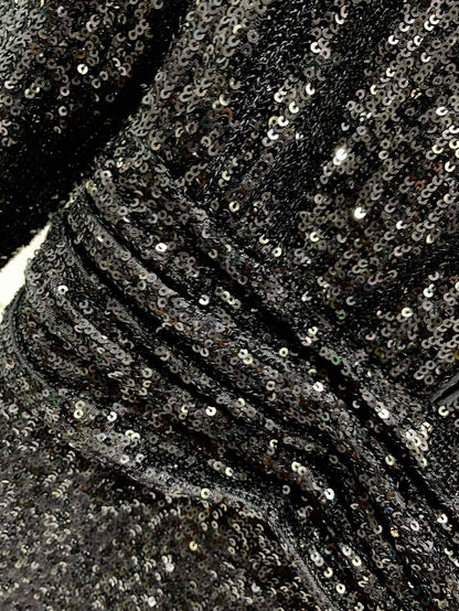 Open-neck sequined dress
