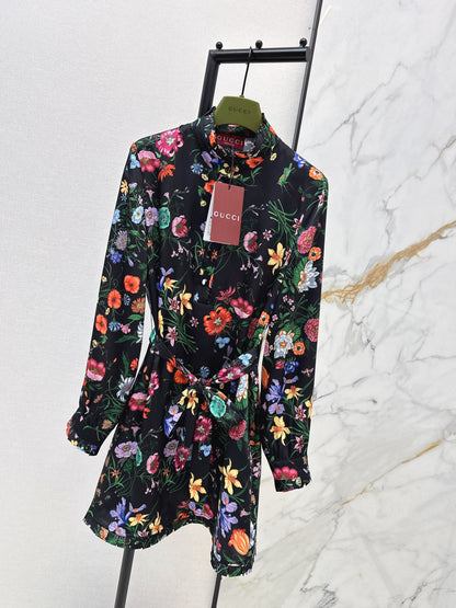 Floral Silk Dress
