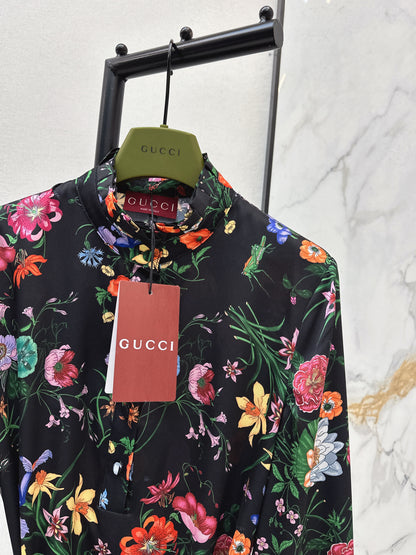 Floral Silk Dress