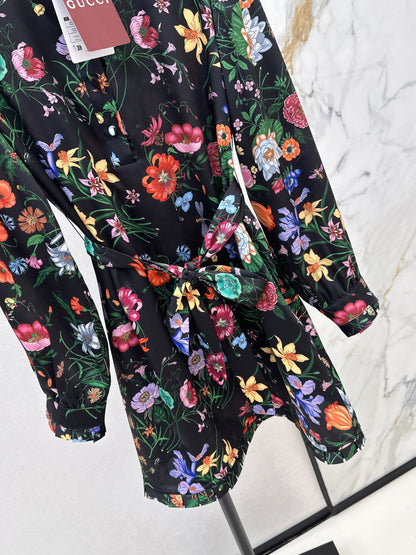 Floral Silk Dress