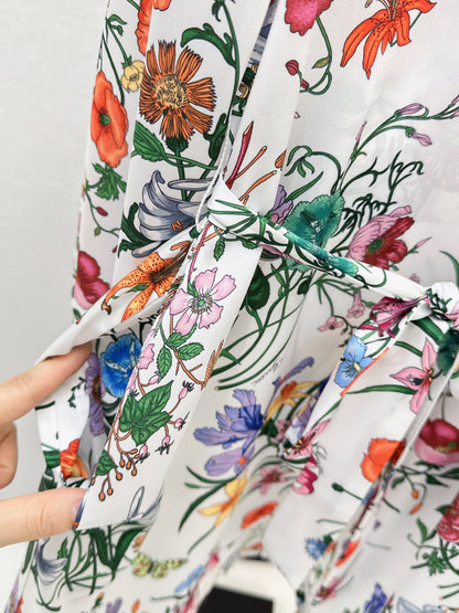 Floral Silk Dress