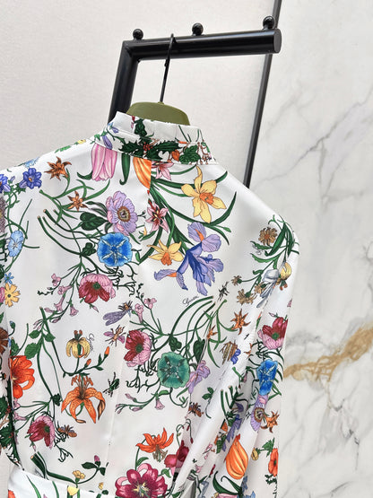 Floral Silk Dress