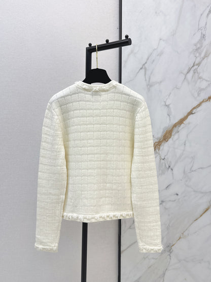 Crew Neck Knit Cardigan