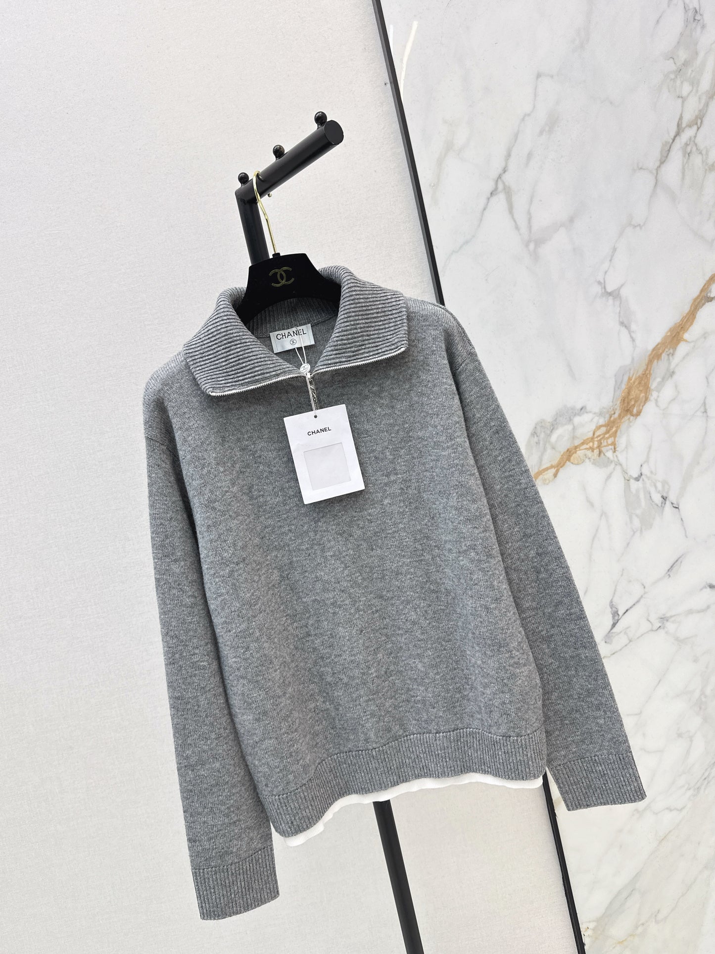 Half-open cardigan