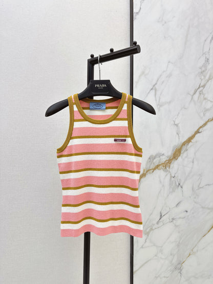 Striped Knit Vest