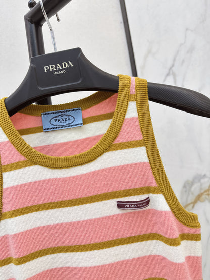 Striped Knit Vest