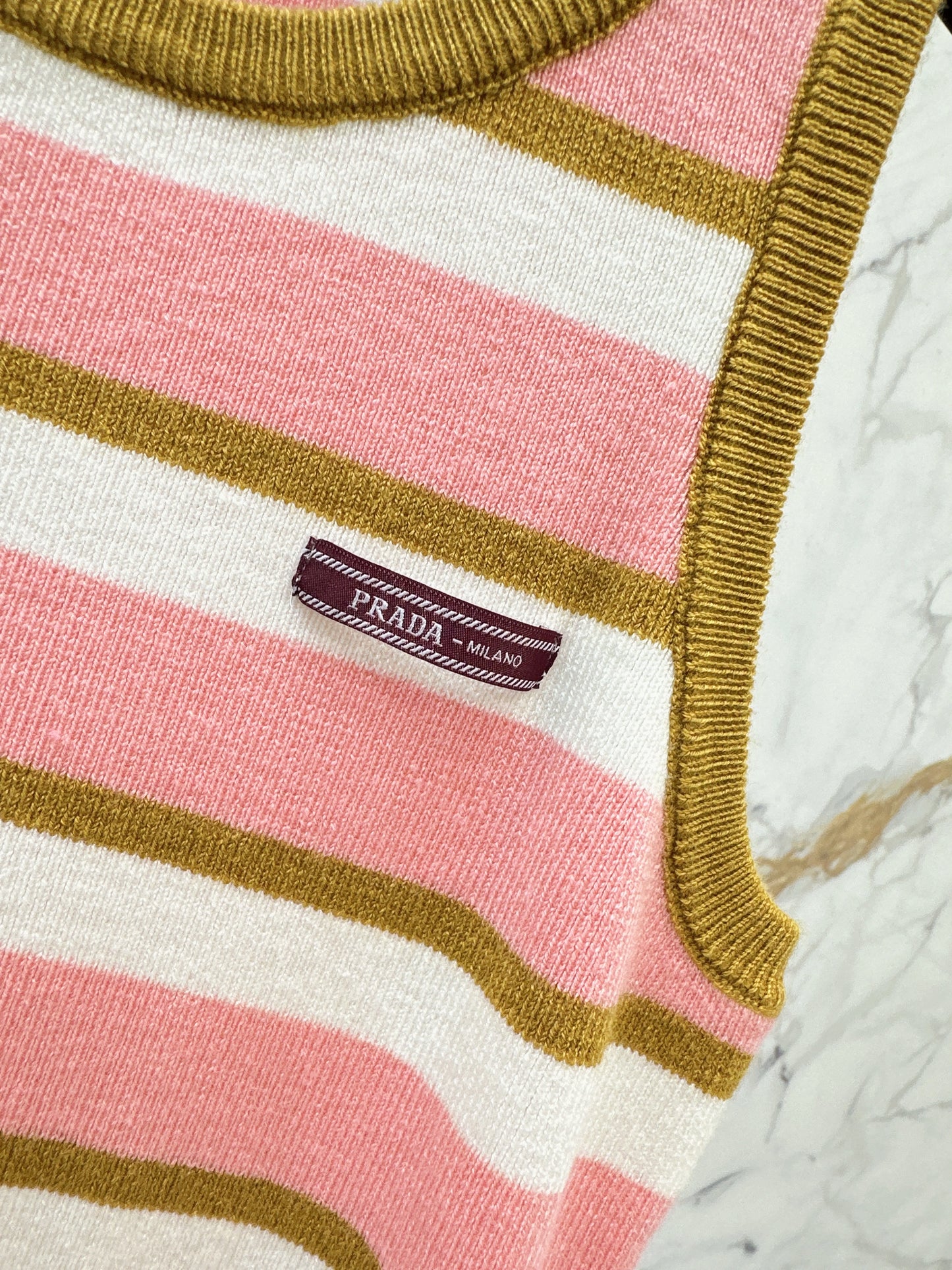 Striped Knit Vest