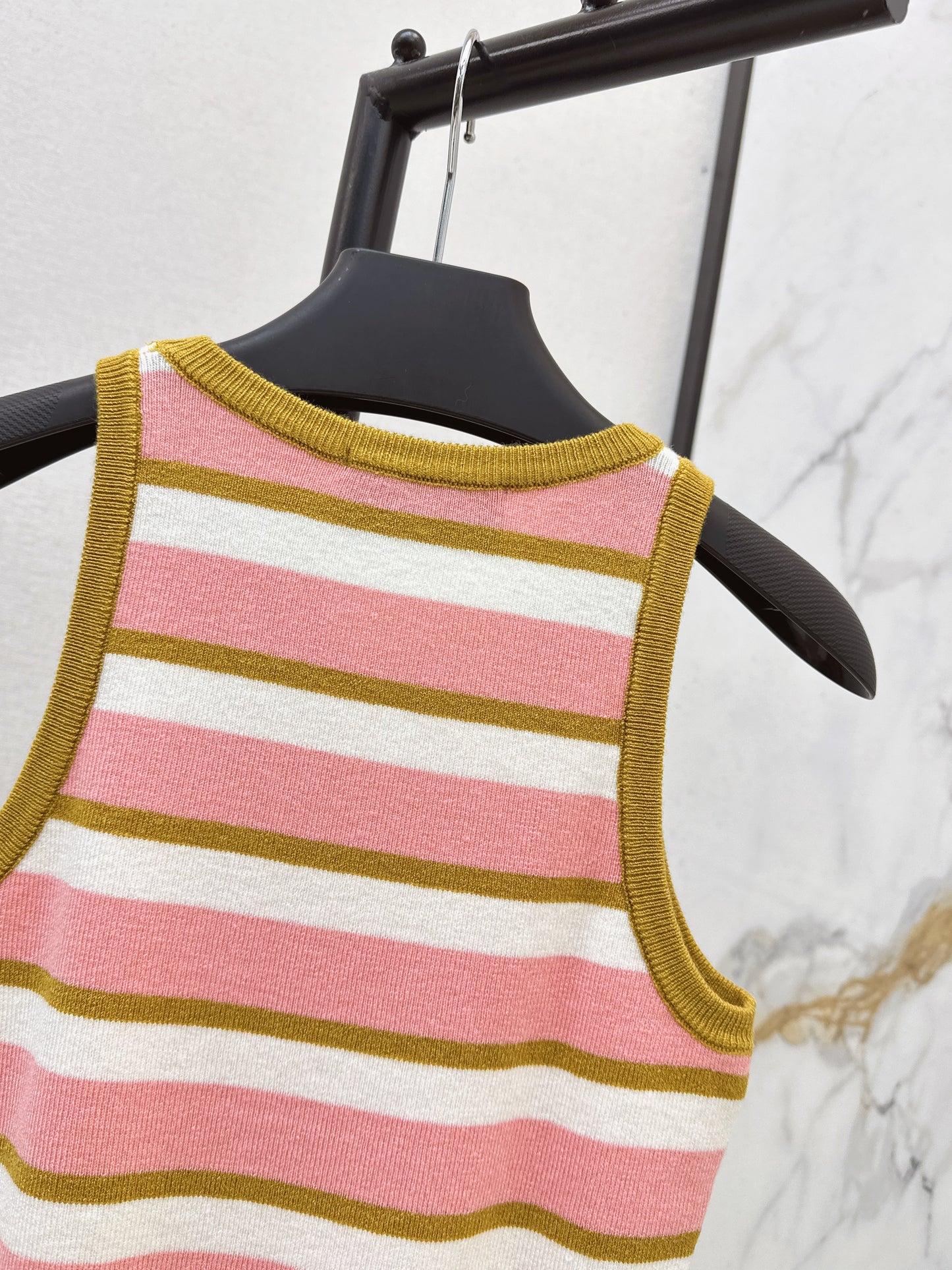 Striped Knit Vest