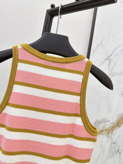 Striped Knit Vest