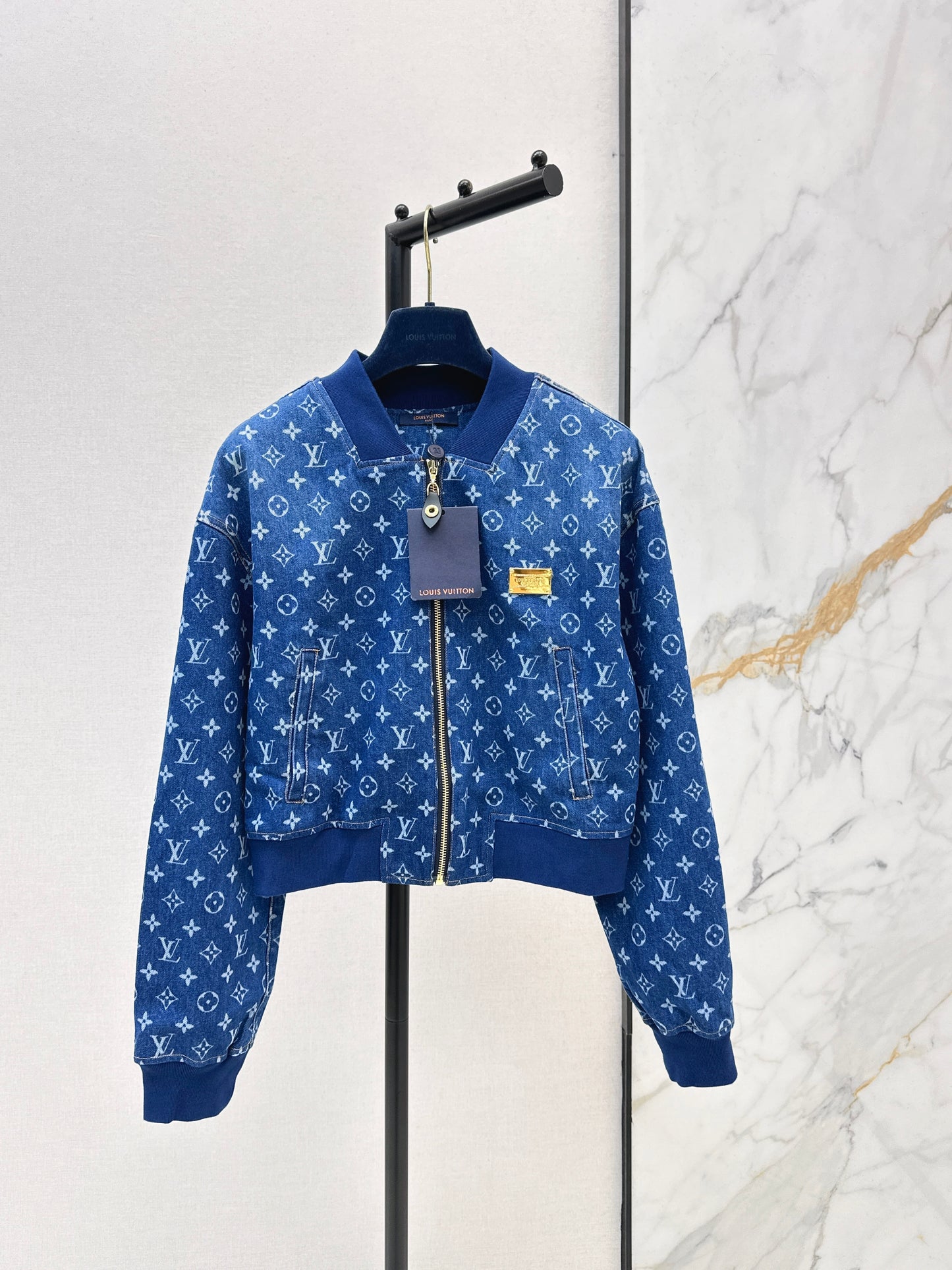 Gradient Denim Jacquard Jacket