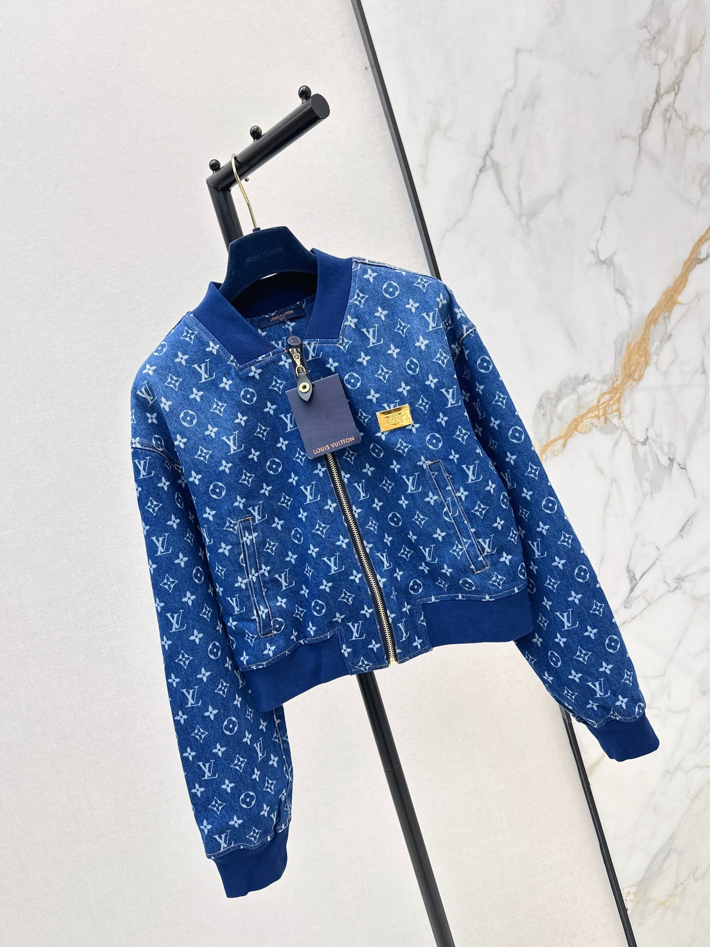 Gradient Denim Jacquard Jacket