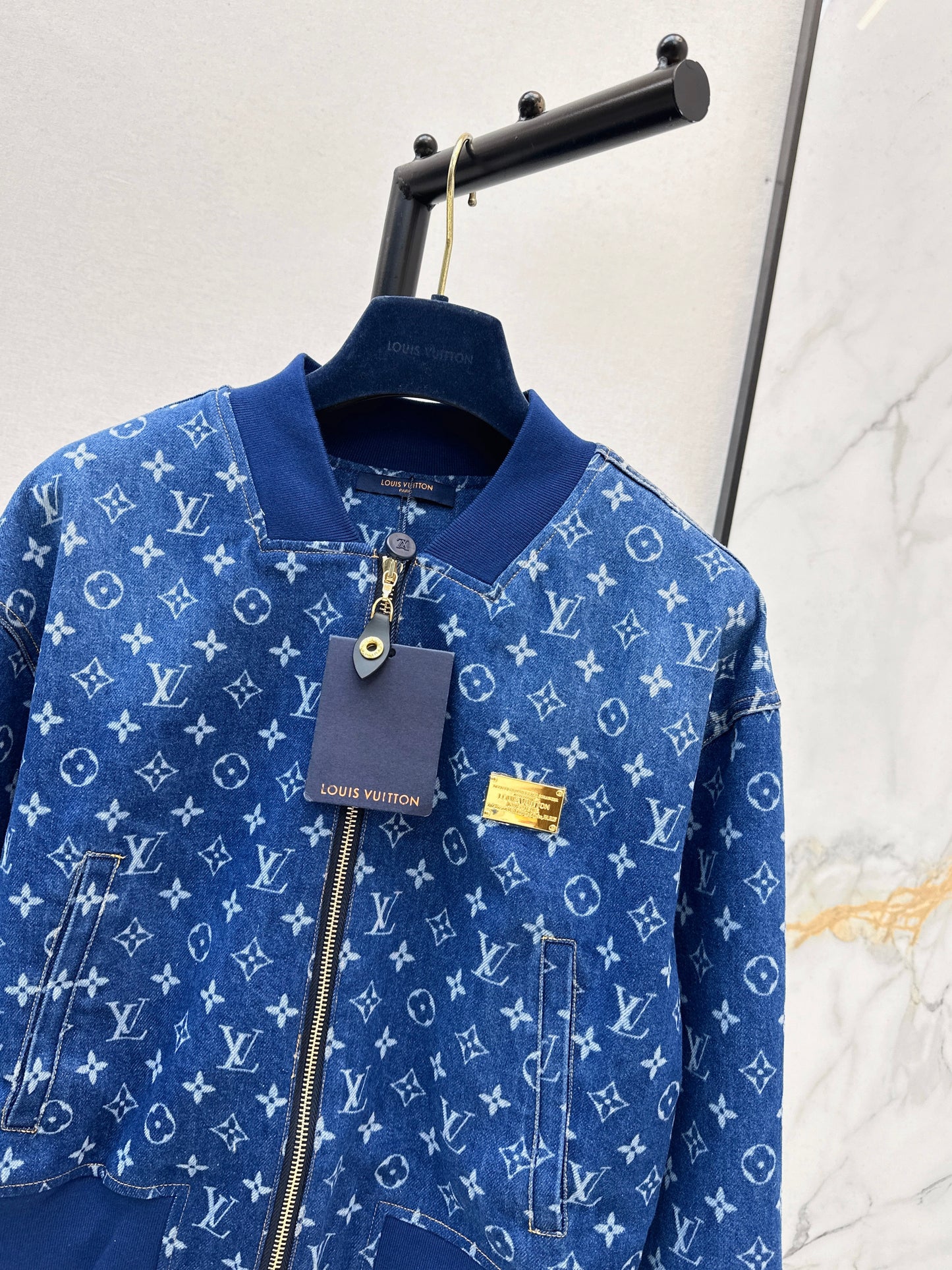 Gradient Denim Jacquard Jacket