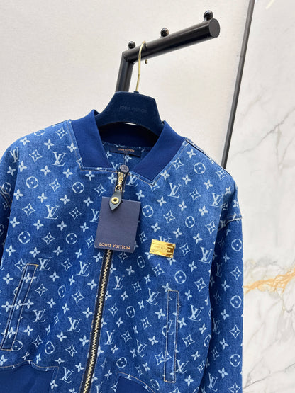 Gradient Denim Jacquard Jacket