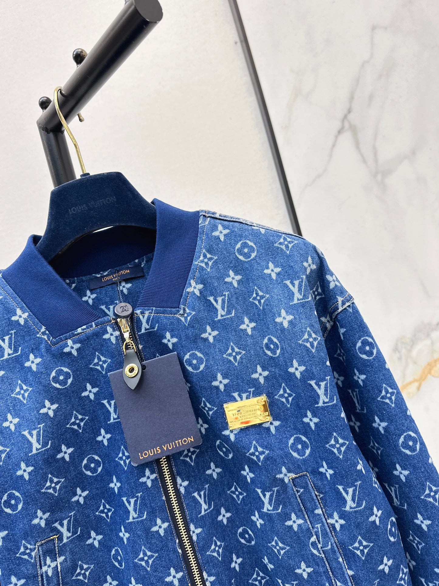 Gradient Denim Jacquard Jacket