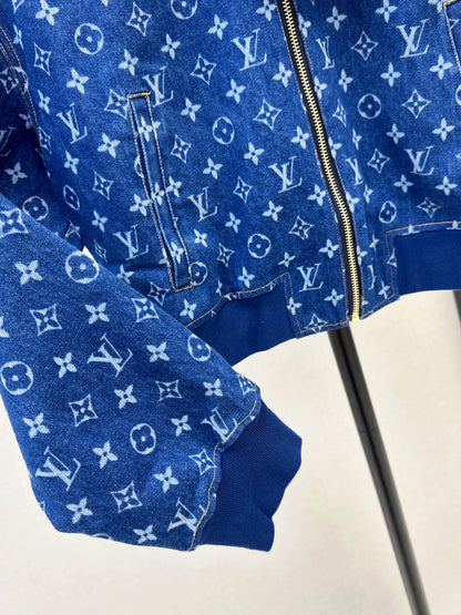 Gradient Denim Jacquard Jacket