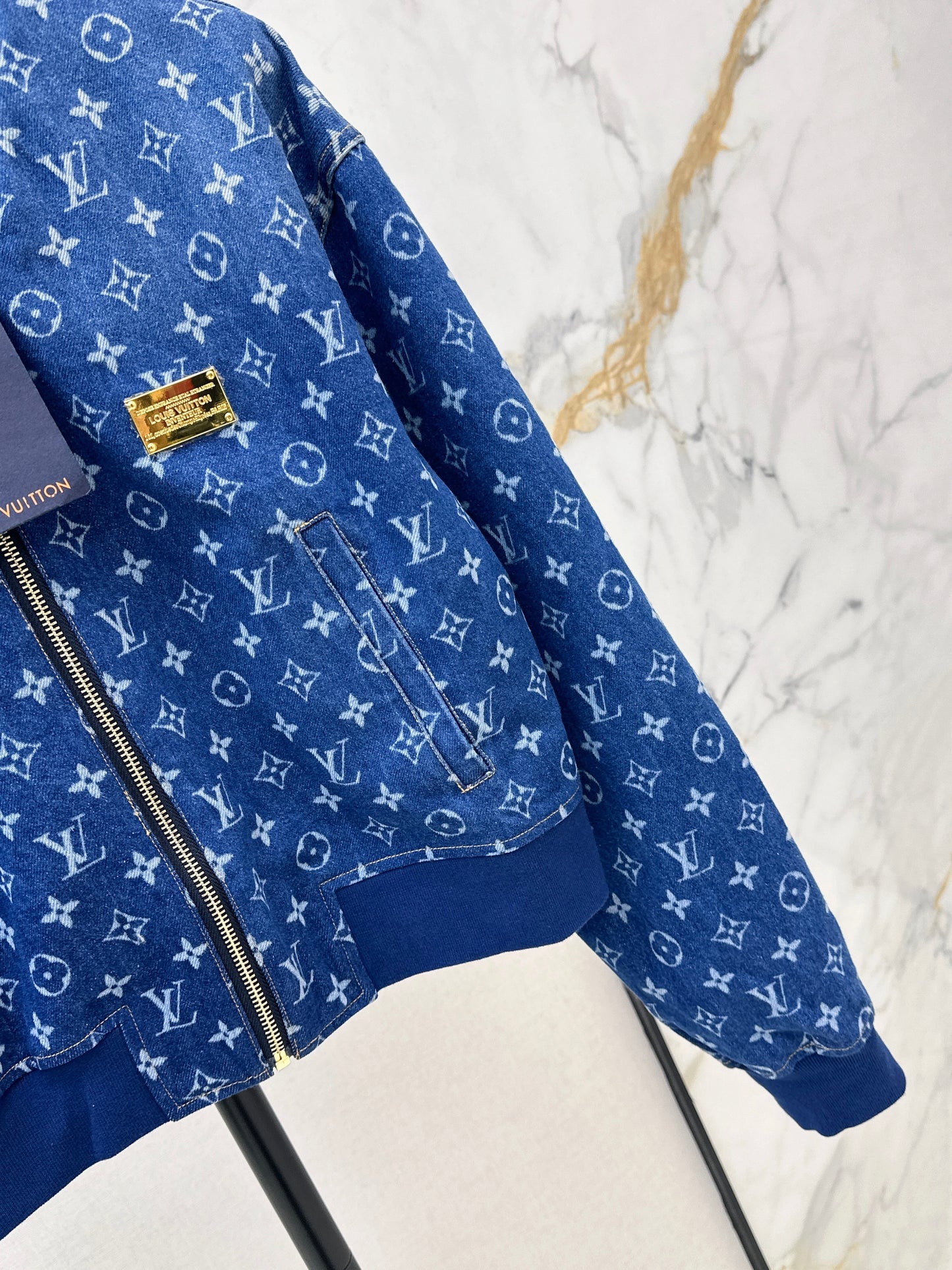 Gradient Denim Jacquard Jacket