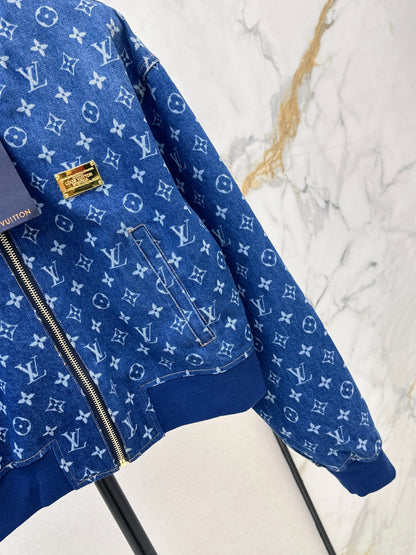 Gradient Denim Jacquard Jacket