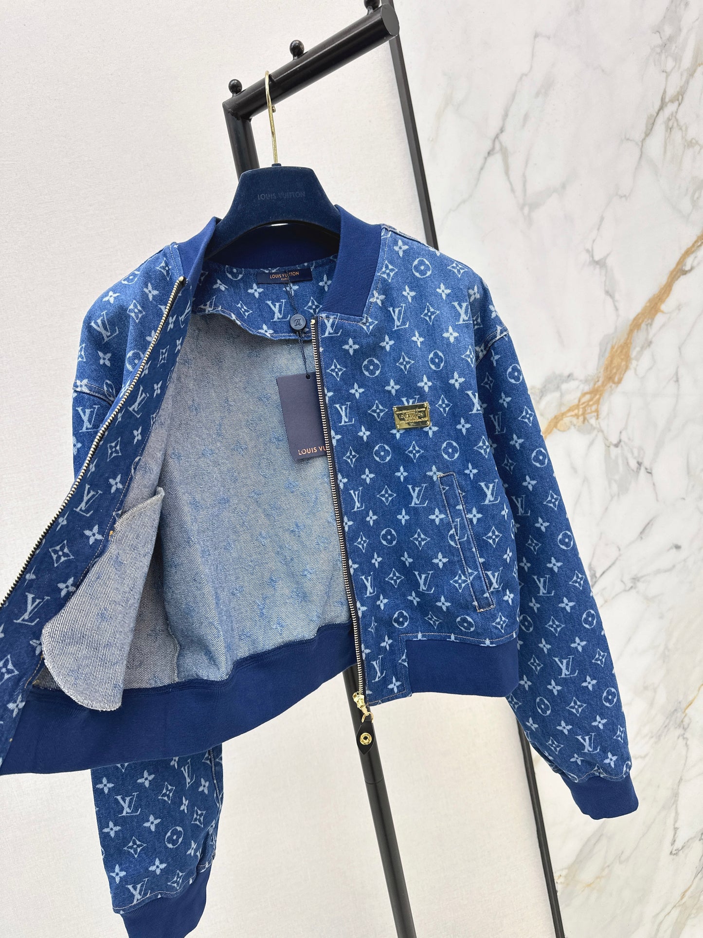 Gradient Denim Jacquard Jacket
