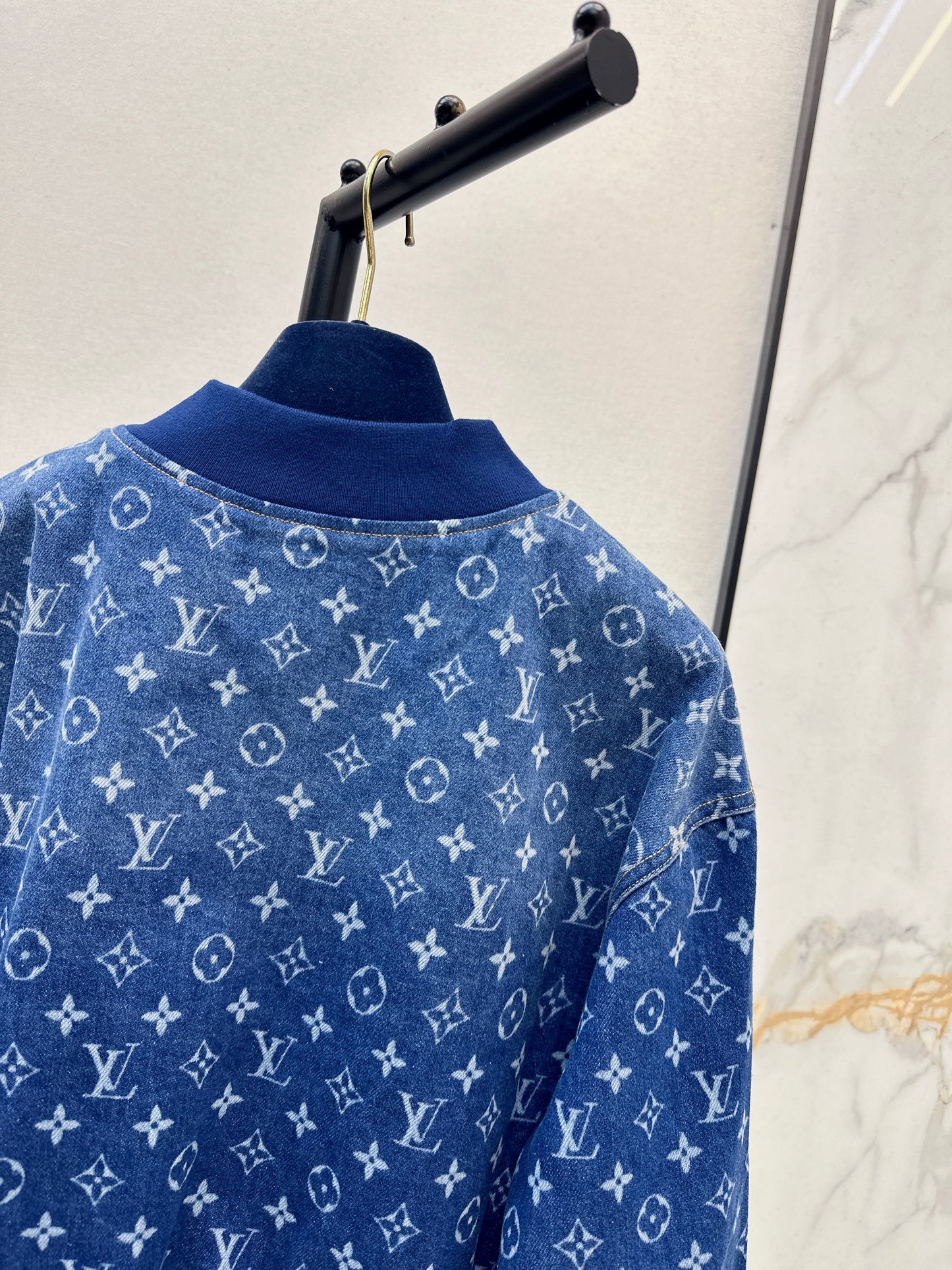 Gradient Denim Jacquard Jacket