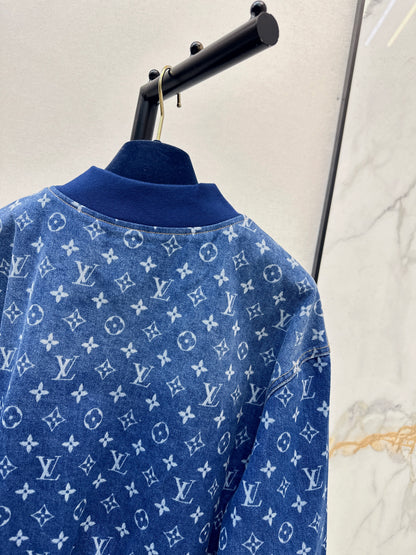 Gradient Denim Jacquard Jacket