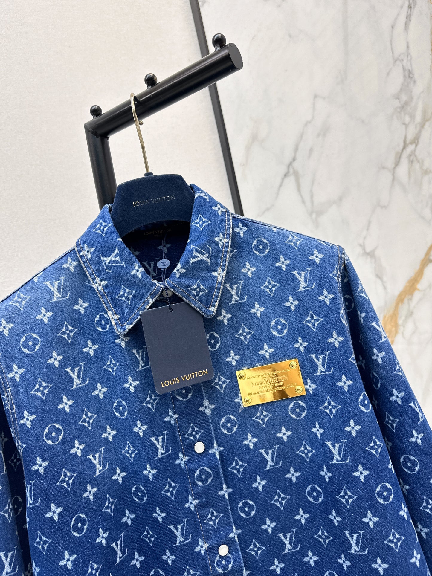 Gradient Denim Jacquard Shirt