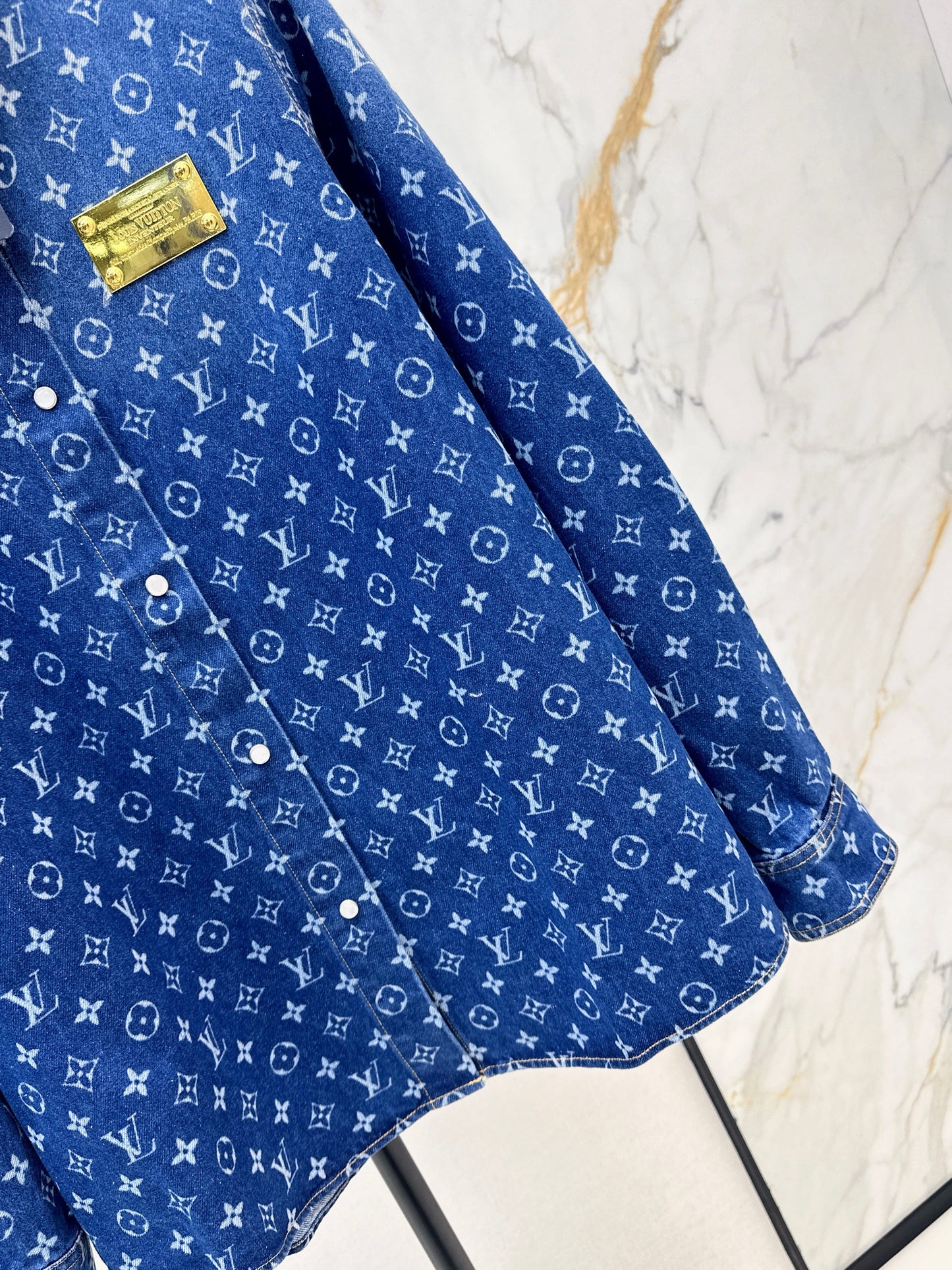 Gradient Denim Jacquard Shirt