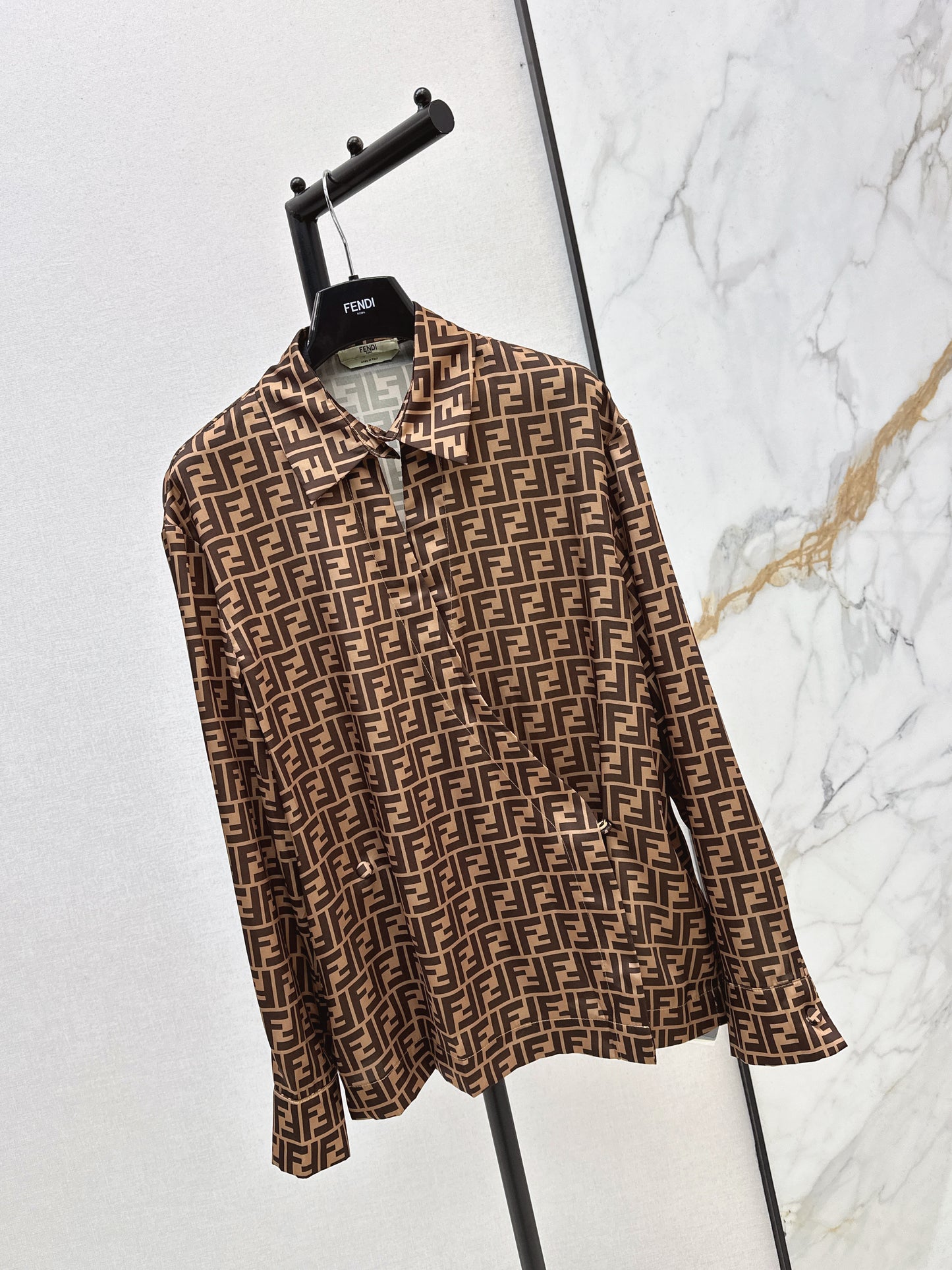Asymmetrical silk blouse