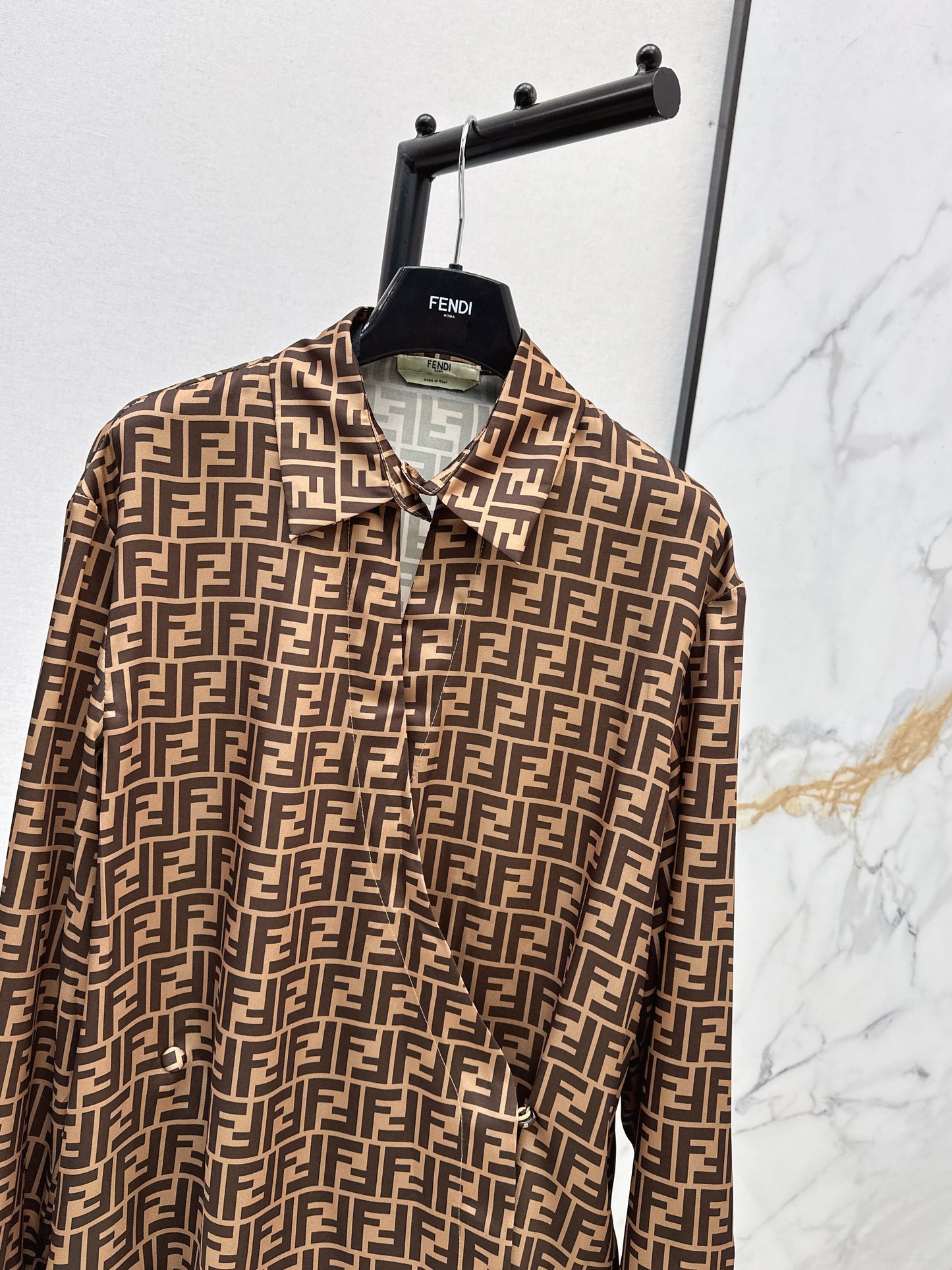 Asymmetrical silk blouse
