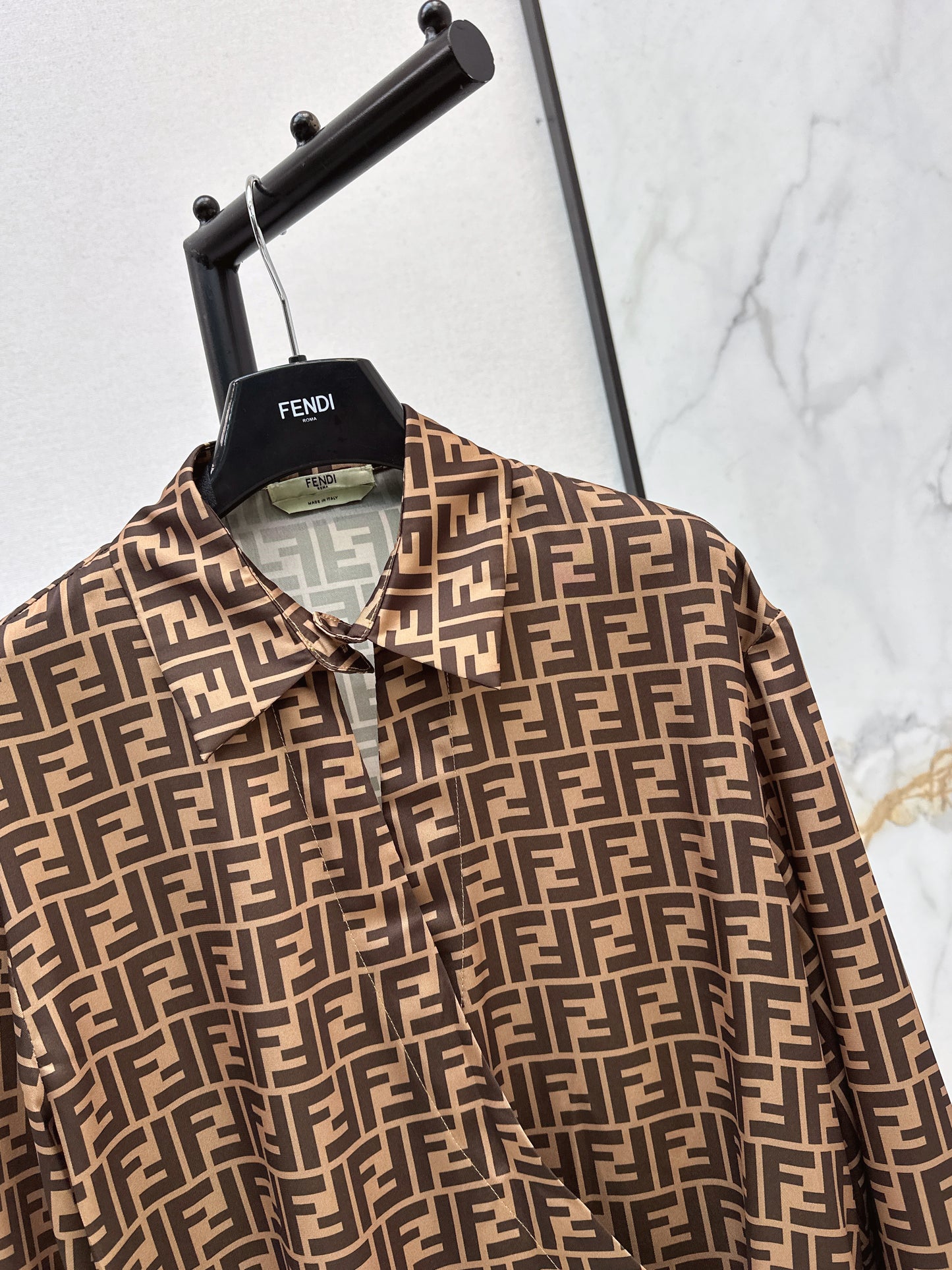 Asymmetrical silk blouse