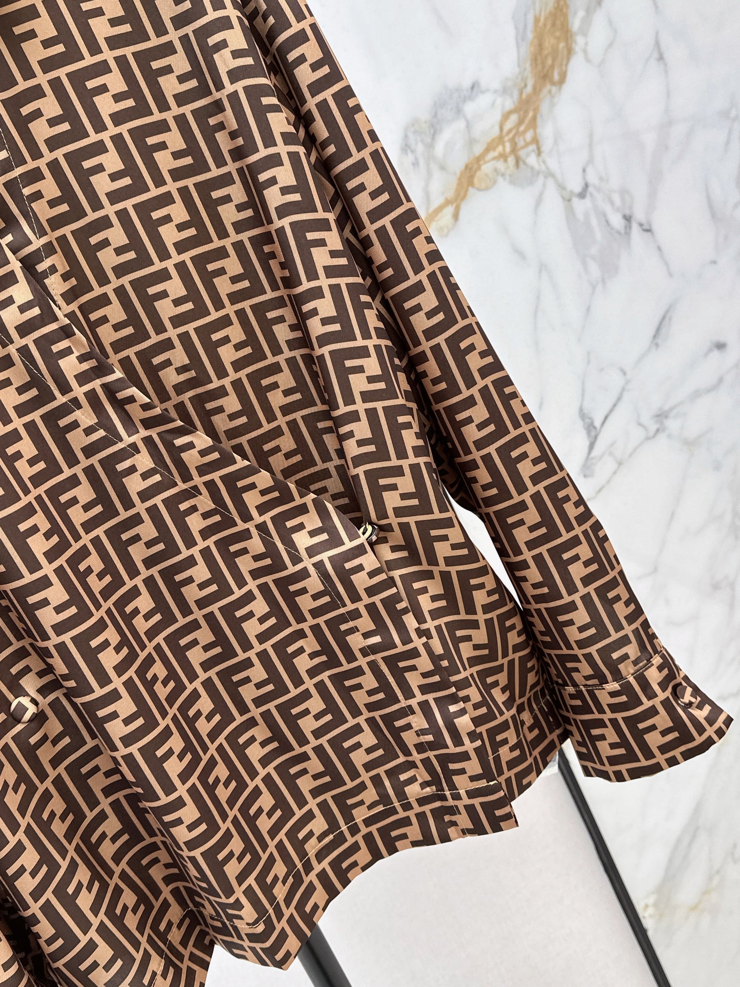 Asymmetrical silk blouse