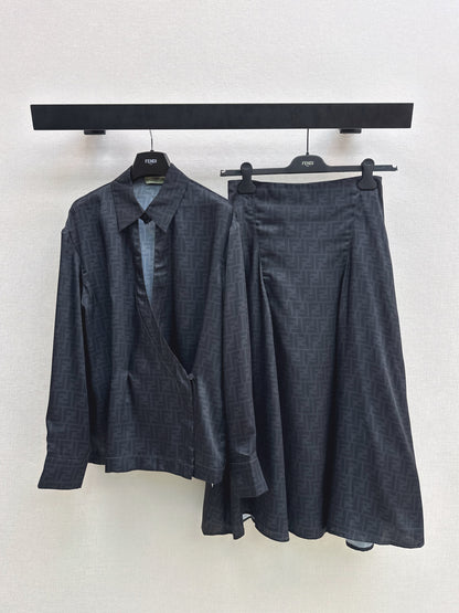 Asymmetrical silk blouse