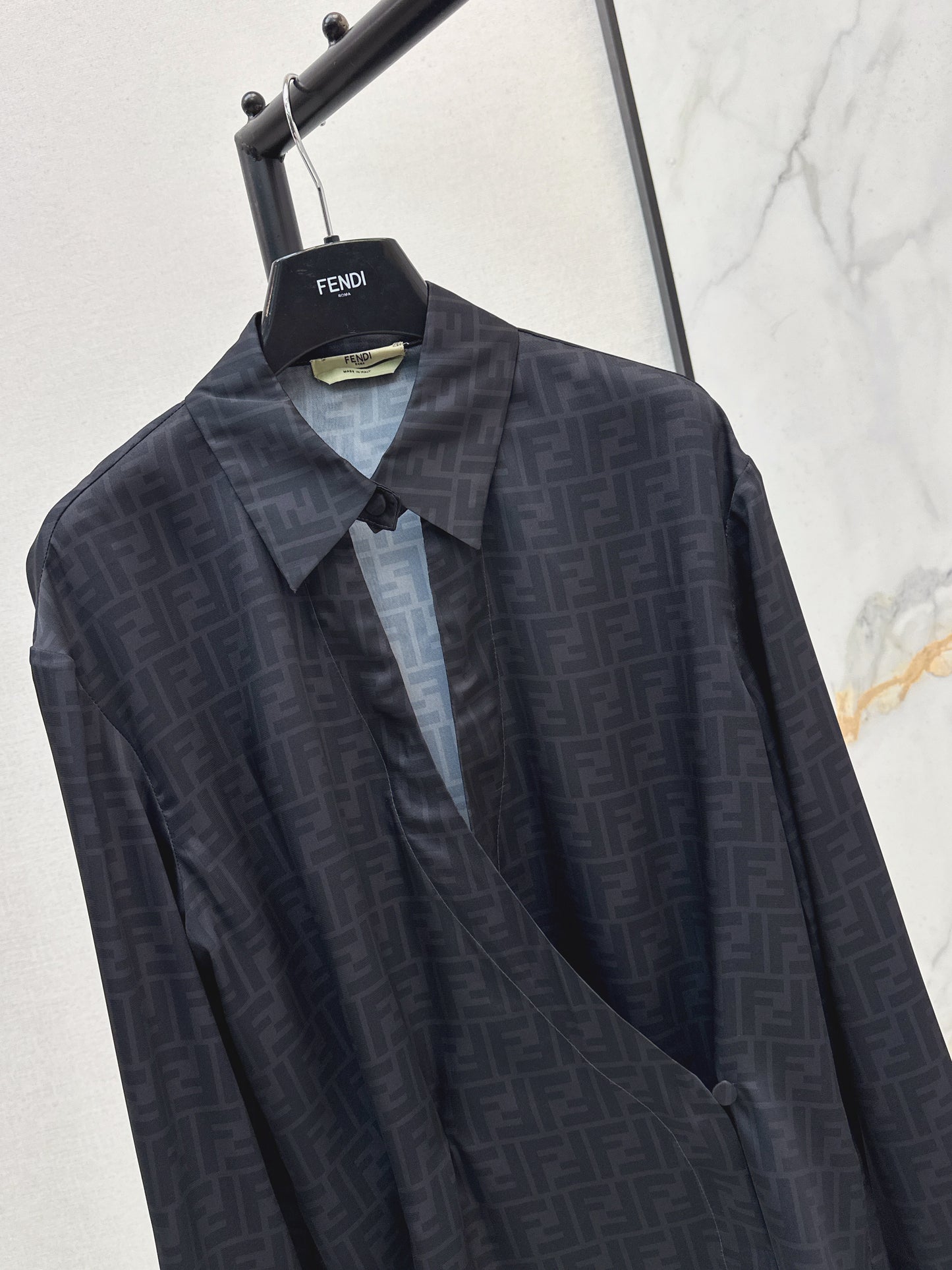 Asymmetrical silk blouse
