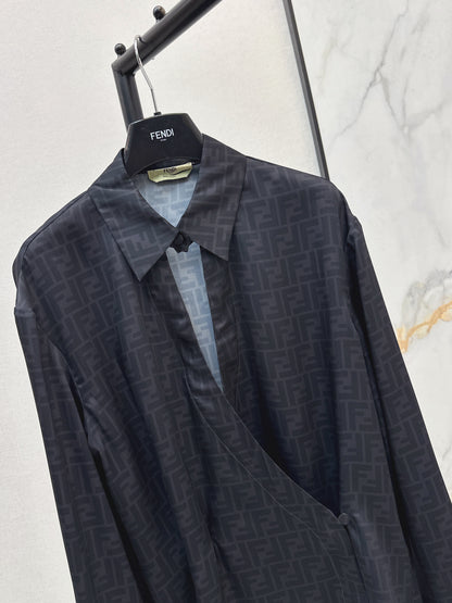 Asymmetrical silk blouse