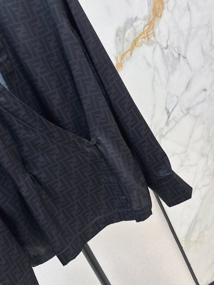 Asymmetrical silk blouse