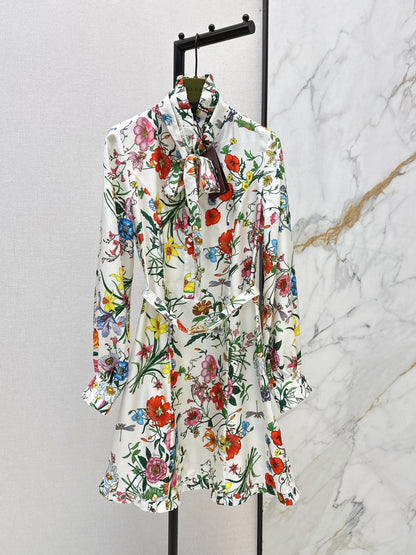 Floral Silk Dress