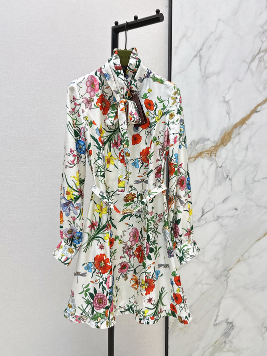 Floral Silk Dress