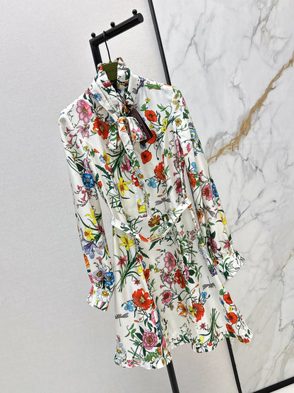 Floral Silk Dress