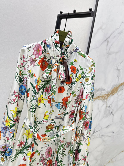 Floral Silk Dress