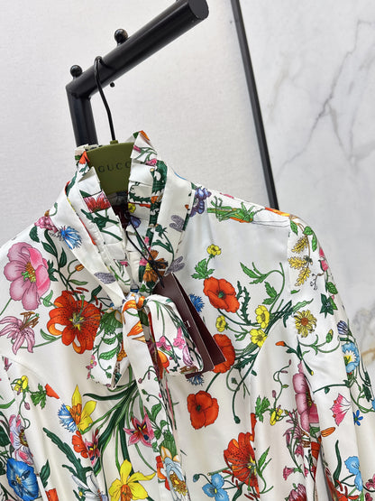 Floral Silk Dress