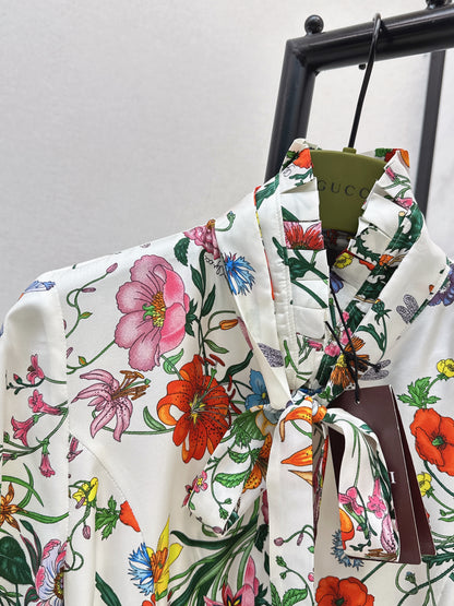 Floral Silk Dress