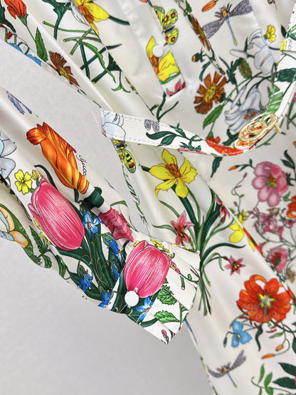 Floral Silk Dress