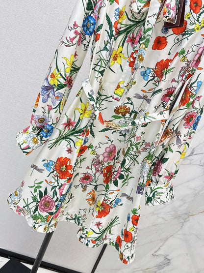 Floral Silk Dress