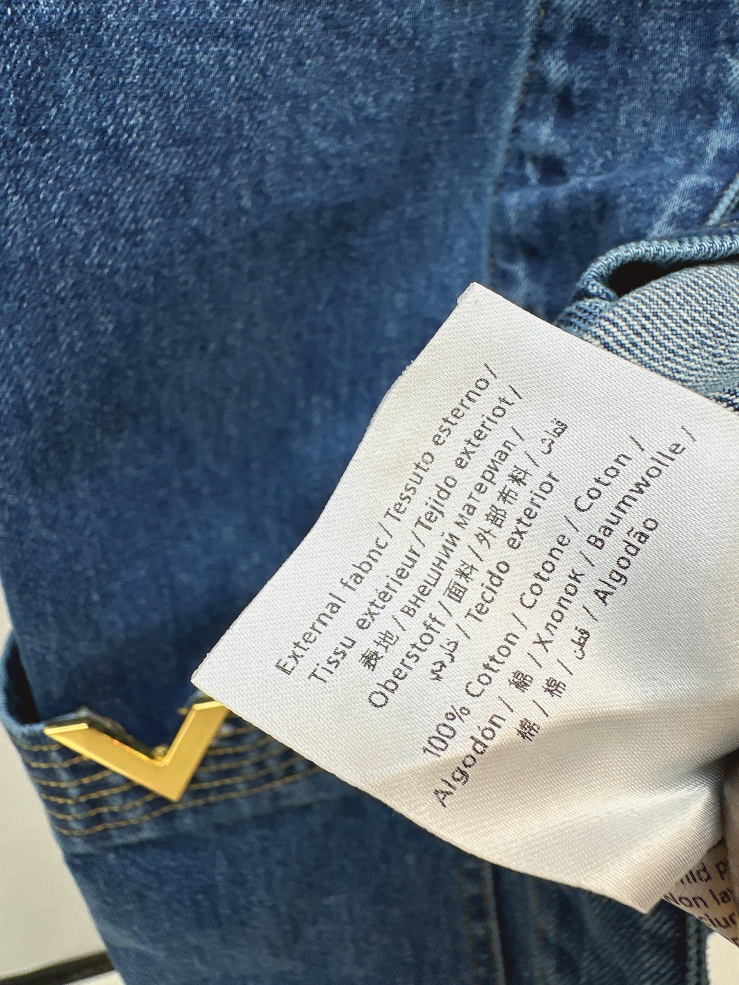 Hardware-embellished denim jacket