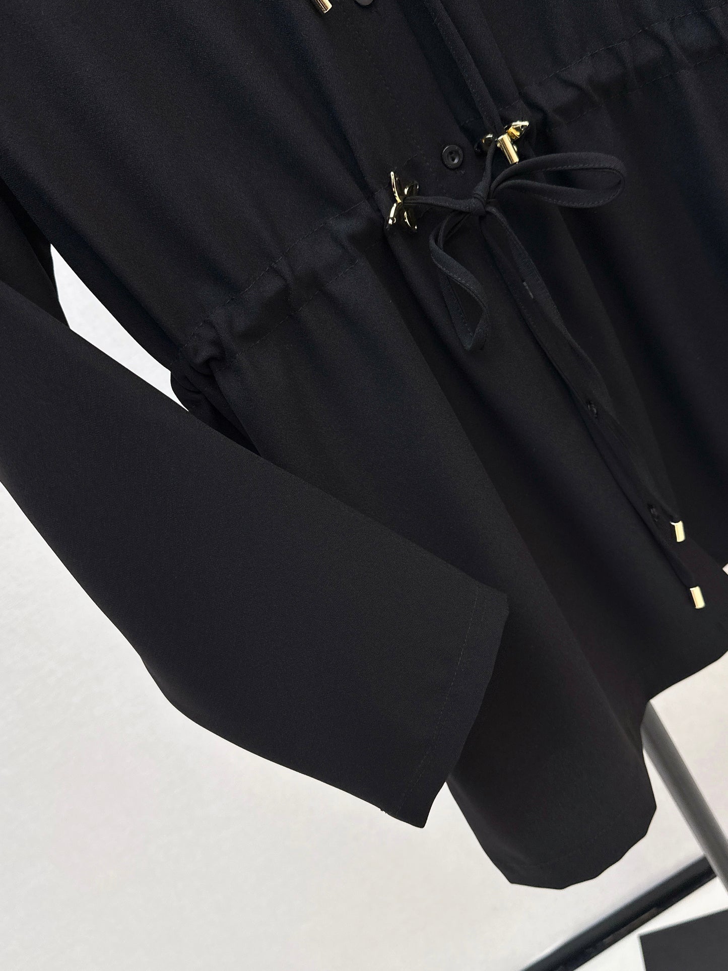 Drawstring hooded dress