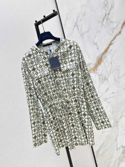 Monogram Print Hooded Dress