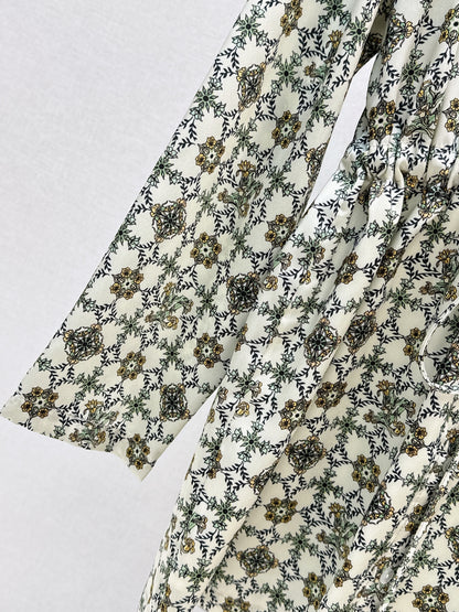 Monogram Print Hooded Dress