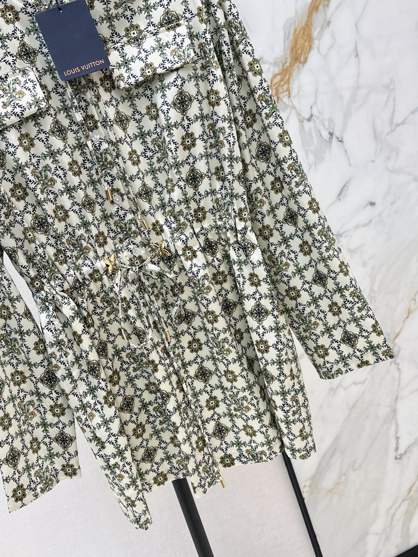 Monogram Print Hooded Dress