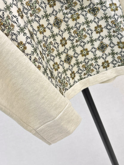 Off-the-shoulder top with patchwork design