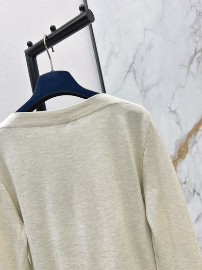 Off-the-shoulder top with patchwork design