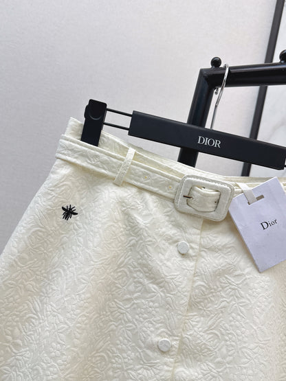 Umbrella-shaped high-waisted midi skirt